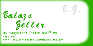 balazs zeller business card